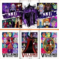 High Quality โ3D Cartoon the Villains Tour Decal UV DTF Cup Wrap for 16oz Glasses Can DIY Mug Waterproof Transfer Sticker