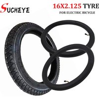 AliExpress NONE 16x2.125 Tire for Electric Bicycle Motorcycle E-bike 16 Inch Inner Outer Tube Explosion Proof Wear Resistant Tyre