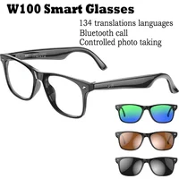 W100 Smart Glasses 134 Online Language AI Automatic Dialogue Translation Bluetooth Glasses with Speaker, Sports UV Protection