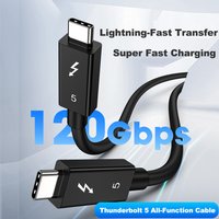 Thunderbolt 5 Data Cable 120Gbps 240W 16K Compatible with Thunderbolt 4 USB4 Full-featured Transmission Fast Charging