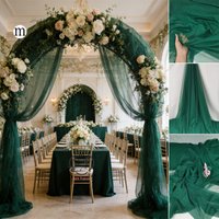 Emerald Green Soft Tulle Fabric Wedding Arch Drape Bridal Backdrop Clothing Mesh Curtain Chair Back Yarn DIY Handmade Sewing