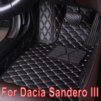 Car Floor Mats For Dacia Sandero III DJF 2020 2021 2022 Dustproof Car Mats Floor Tapetes Para Carro Car Accessories Interior Set