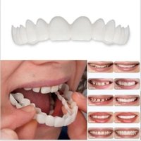 Simulation Denture Upper /Lower Teeth Set with Box Orthodontic Braces Silicone Whitening Teeth Cover Teeth Braces