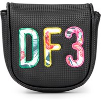 Golf Putter Covers DF3 Mallet Putter Headcover Magnetic Closure Putter Covers Leather Mallet Putter Covers for DF3 Putter, Black