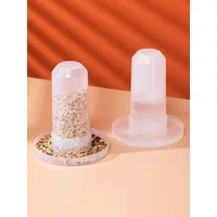 2pcs-1pc Feeder+1pc Water Dispenser Set Suitable for Automatic Feeders for Birds and Rutin Chickens