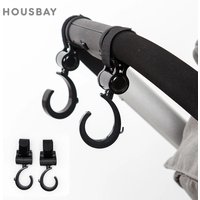 2Pcs Hooks For Baby Stroller Multi Purpose Baby Stroller Accessories Rotate 360 Degree Hook Pram Organizer Bag Hanger New