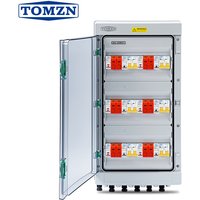 TOMZN 36Ways 6 INPUT 6 OUTPUT 600V 16-63A IP65 6 Strings HA Photovoltaic Combiner Box FUSE MCB SPD For Solar Panel