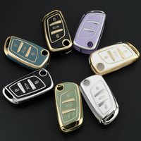 For Citroen C2 C3 C4 C5 C6 C8 DS4 for Peugeot 107 207 306 307 407 308 607 New TPU Car Flip Key Case Cover Shell Fob