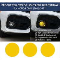 Car Fog Light Protection Film Yellow Anti scratch PVC Protective Film Sticker For Honda Civic 2016-2021 Anti-scratch Protective