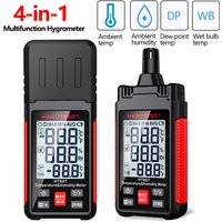 HT607 Digitales Hygrometer, Temperatur- und Feuchtigkeitsmessgerät, Hand-LCD-Thermometer, Hygrometer, Psychrometer, nasse Glühbirne, Taupunkt-Tester