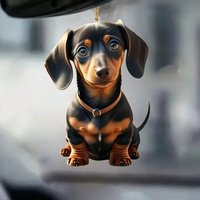 1 Dachshund Pendant, Cute Venus Dog Pendant Ornament, Car Mirror Decoration Pendant, Bag & Key Chain Ornament