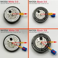 Japan Original Nh35 Movement Crown At 3.8 3 6 Nh35A With Black Date Automatic Mechanical Watch Dial Mods Repair Watchmaker image 4