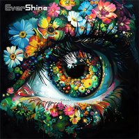 Evershine Cross Stitch Kit Landscape Unique Hobby Embroidery Supplies Eyes Picture Needlework Flower Handmade Gift