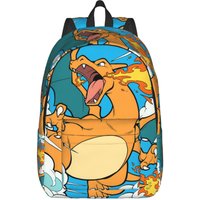 Fashion pokemon Backpack Charizard Mochilas Fashion For School Retro Washable Rucksack
