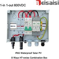 Beisaisi 1 in 1 out DC600V Solar photovoltaic PV Combiner Box Lightning Protection 32A Fuse MCB SPD Waterproof IP65 Distribution