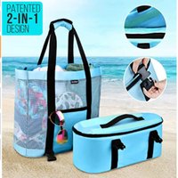 Sac Transparent en maille pour femmes, grande capacité, Double couche, conservation de la chaleur, grands sacs de plage pour pique-nique
