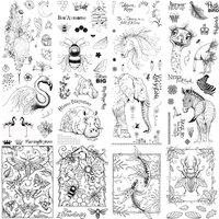 Hippo Ostrich Zebra Fairy Animals Transparent Stamp Rubber Clear Stamp Seal Scrapbook Photo Album Decor Card Making Clear Stamps