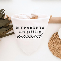 My Parents Are Getting Married Dog Bandana Wedding Photo Shoot Props Engagement Announcement Supplies Proposal Cute Gift Idea