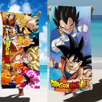 75*150CM Anime Dragon Ball Goku Beach Towel Saiyan Summer Towels Bathroom Bath Towel Swim Towels Travel Beach Towel Quick Dry
