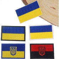 5/1 Pieces Ukrainian Flag Embroidered Patch Ukraine Shoulder Badge Iron On Applique for Clothes