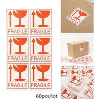 60pcs/lot Fragile Warning Label Sticker Hazard Warning Sign Handle With Care Keep Express Label Adhesive