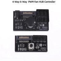 SATA Powered PWM Fan Speed Regulator 4-Way 6-Way 4Pin Fan Hub Controller for Server NAS Computer
