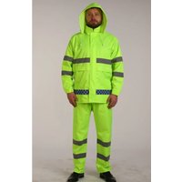 AliExpress NONE Raincoat And Pants Set Waterproof Reflective Rain Suit For Work Traffic Duty Cycling Patrol Green