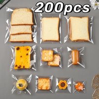 Cellophane Self-adhesive Bag Plastic Opp Transparent Sealed Jewelry Gift Food Candy Chothes Cake Packaging Clear Pouches 200PCS