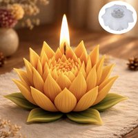 A charming water lily flower candle mold, featuring realistic petal design, delicate petals, and easy demolding. Perfect for art