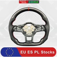 Für Volkswagen Tiguan Golf 7 7,5 GTI GTE GLI 2013-2019 Real Carbon Fiber Lenkrad Perforiertes Leder Sport auto Zubehör