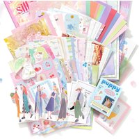 64sheets Inspiration Moment Ins Multi material Tearable Material Book DIY Handmade Collage Scrapbook Supplies School Stationery