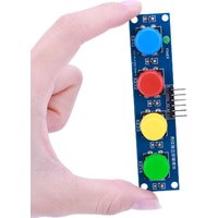 4 Independent Buttons Touch Button Module with Hat & LED Indicator Keypad Module for Arduino ARM Raspberry Pi