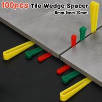 100pcs Reusable Plastic Tile Spacers 5/6/10mm for Ceramic Tiling, Floor Leveling, and Adjustment in Household Construction