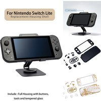 Black Housing For Nintendo Switch Lite Case Front Rear Backplate Shell, for NS Switch Lite Game Console Case Replacement Parts