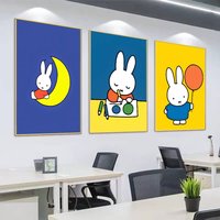 Cartoon M-Miffy Poster Print Cook Cooked Wall Art Canvas Painting for Living Room Bedroom Home Decor
