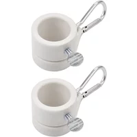 2 Pcs Rotating Flag Clips For 1 Inch Flagpoles PVC Material With Anti Wrap Feature For Home Garden Office And School