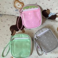 Korean-Style Passport Holder Strawberry Design Piano-Shaped Ticket Storage Bag Hanging Strap Polka Dot Compact Travel Wallet