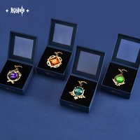 Genuine Official Genshin Impact Vision Keychain Hangable Ornament Anime Game Metal Pendants Peripherals Badge Accessories Gift