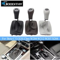 Car Automatic Gear Shift Knob Lever Leather Shifter Boot For Benz E C GLK Class AMG W204 X204 C204 C300 W207 W212 2042672710