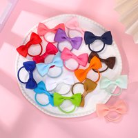 10/20/30/60PCS 2'' Grosgrain Ribbon Bowknot Elastic Hair Bands for Baby Girls Sweet DIY Hair Bows Ties Headwear Kid Hairb Gifts