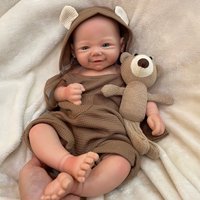 Open Mouth 42cm Full Body Silicon Vivienne Bebe Reborn Girl Pеборн Muñeca Handmade Painted Silicone Soft Lifelike De Silico