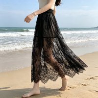 Underskirt Mini Skirt False Skirt Tail Blouse Hem Shirt Extender Women Short Petticoat Korean Fashion Black White Lace Skirt