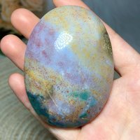 Natural Crystals Ocean Jasper Palms Healing Reiki Stone High Quality Room Decor Home Decoration Wholesale Mineral Ornament