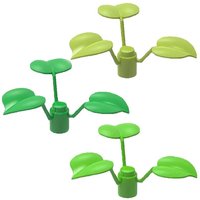10PCS 6255 Broad Clover Building Blocks Farm Botanical Garden Peach Leaf Flower Plant Brick Particle Toys Children Kid Gifts
