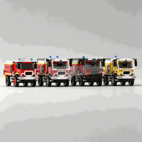 NEU 2059 Teile Renault Feuerwehrfahrzeug CCF Modell MOC Benutzerdefiniertes Puzzle Notfallfahrzeug DIY Montage Lehrreiches Baustein-Spielzeug Geschenk