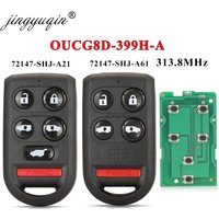 jingyuqin Remote Car Key Fob 5/6 Buttons 313.8Mhz for Honda Odyssey EX, EXL Touring 2005-2010 OUCG8D-399H-A 72147-SHJ-A21 /A61