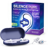 2025 Three Earplugs Sleeping Noise Reduction Professional Protective Soft Reusable Earplugs for Sleeping Concentrate Attention