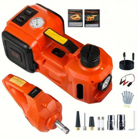12V 5Ton Automatic Electric Hydraulic Car Jack Lift Kit with Inflator LED Light Impact Wrench Car Lift Repair Tool