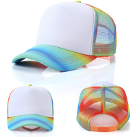 Newest Hot Sell Starry Sky Sports Caps Sublimation Blank Baseball Caps Summer Mesh Hats Adjustable Hat For Custom Printing Logo