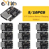 5/10pcs TP4056 1A 3.7V Lithium Battery Charging and Discharging Board with Protection Type-C USB C Li-ion Battery Charging Board